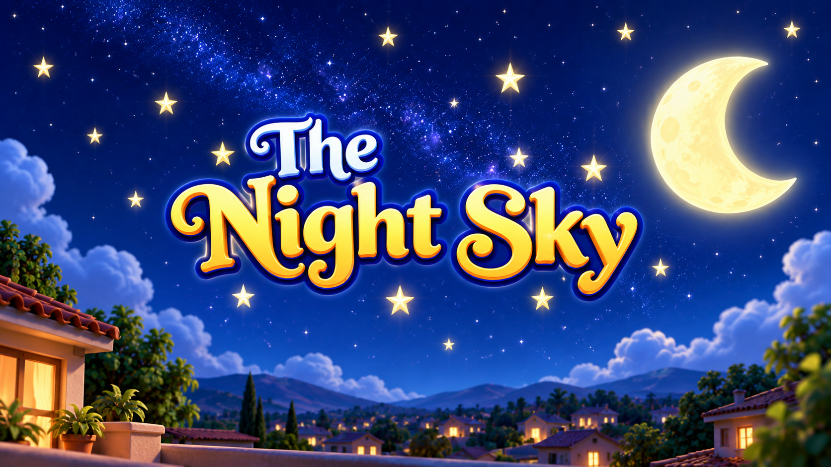 The Night Sky for Kids | Class 1 English Animated Story